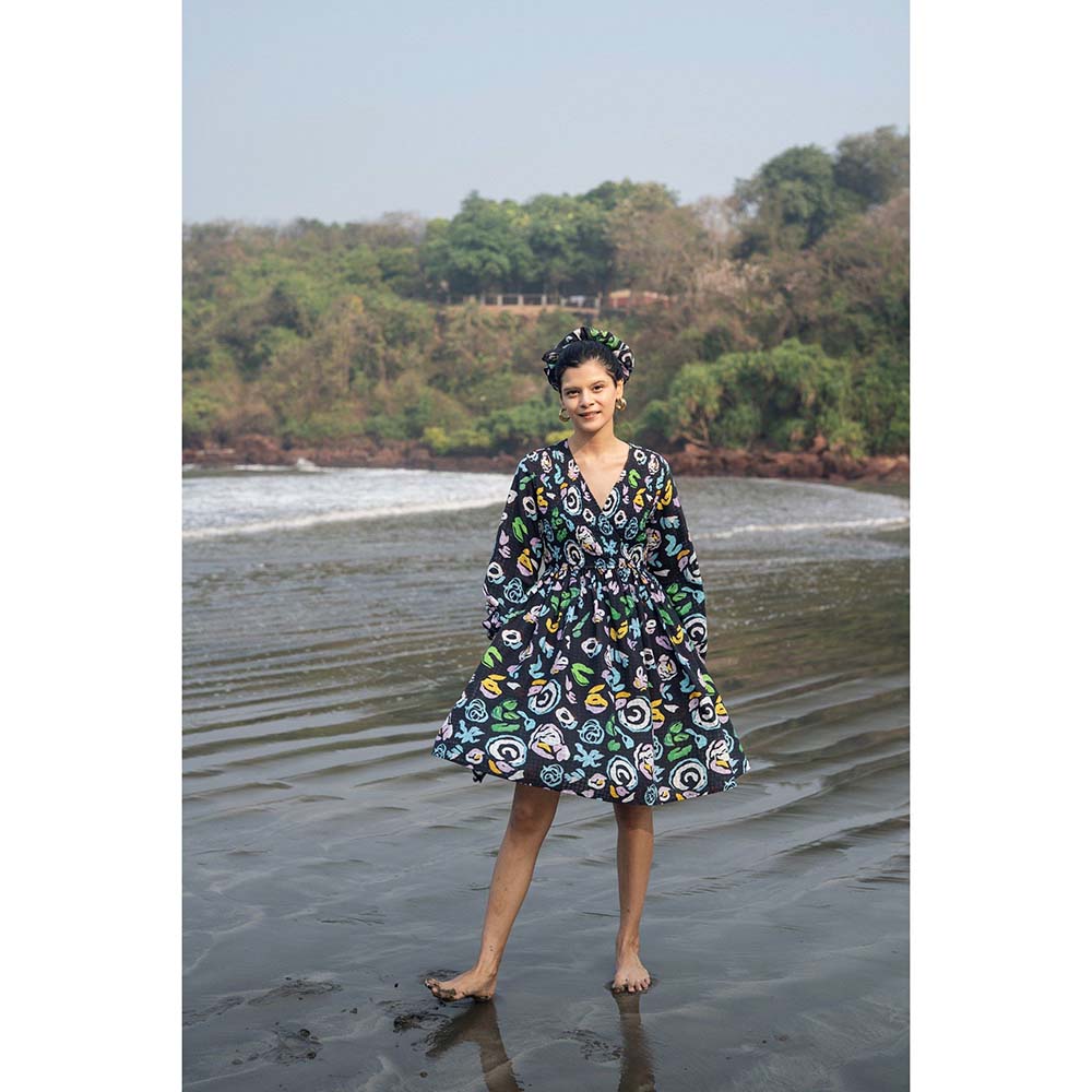 Raas Life Black Savi Printed Dress