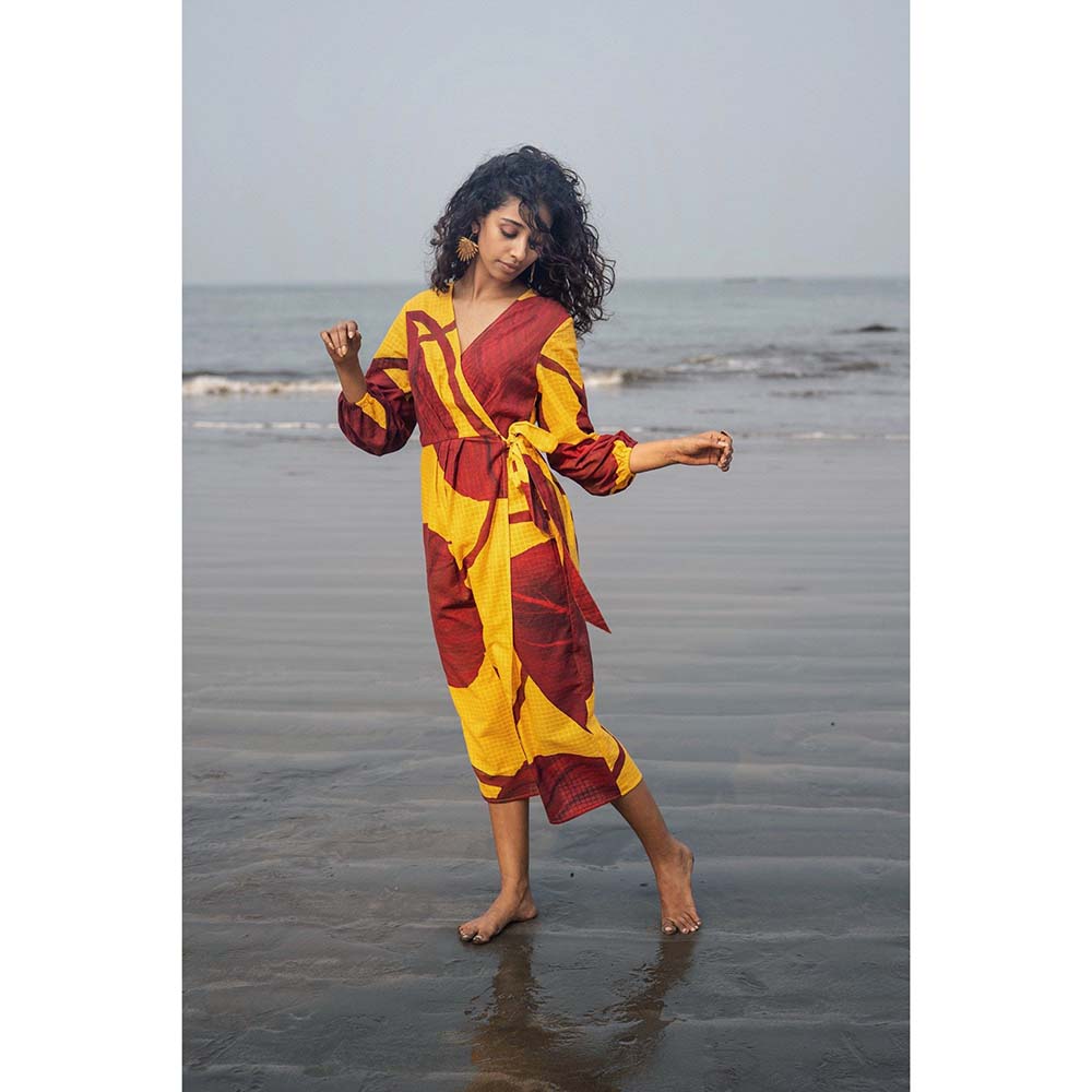 Raas Life Multi-Color Eka Printed Wrap Dress