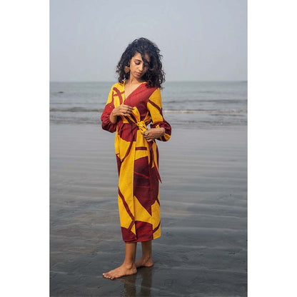Raas Life Multi-Color Eka Printed Wrap Dress