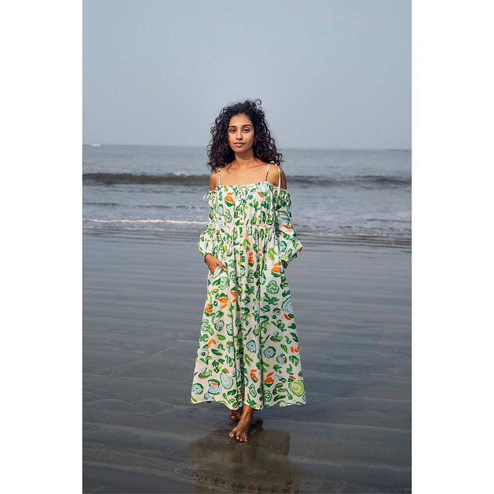 Raas Life Green Zoe Floral Print Dress