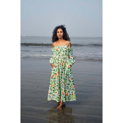Raas Life Green Zoe Floral Print Dress