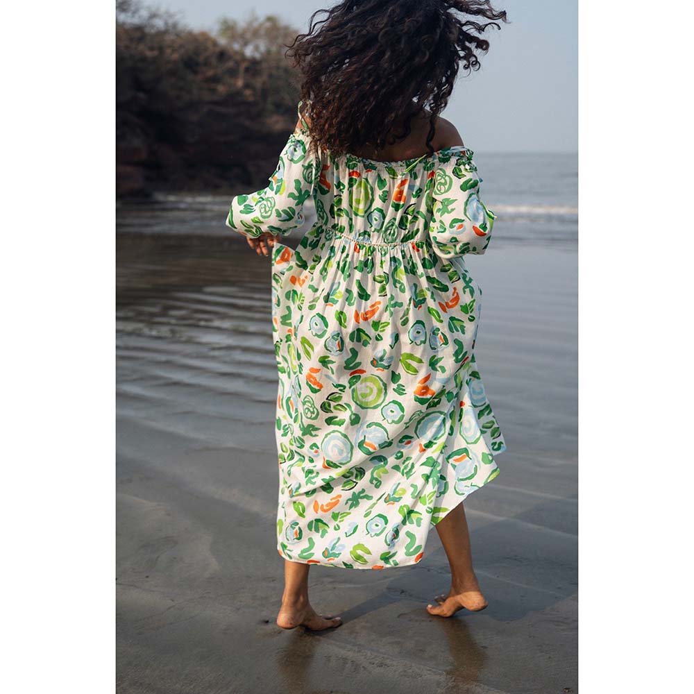 Raas Life Green Zoe Floral Print Dress