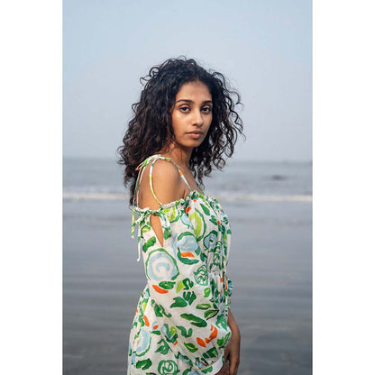 Raas Life Green Zoe Floral Print Dress