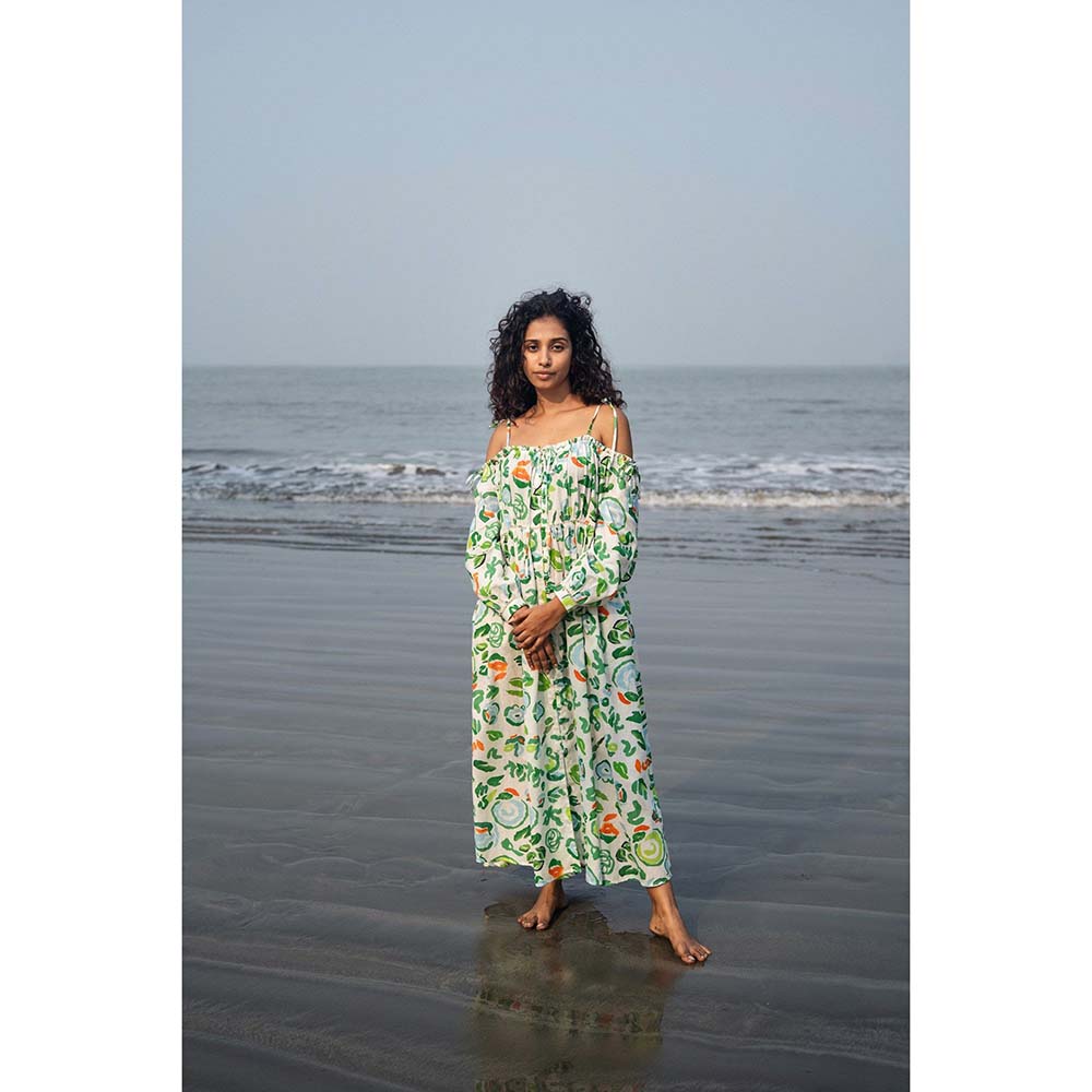 Raas Life Green Zoe Floral Print Dress