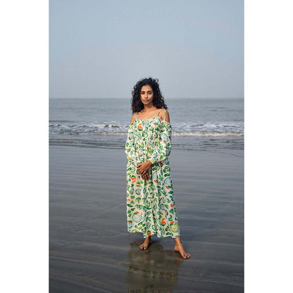 Raas Life Green Zoe Floral Print Dress