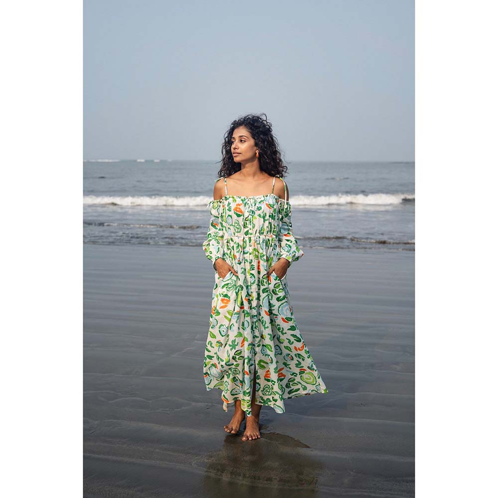 Raas Life Green Zoe Floral Print Dress