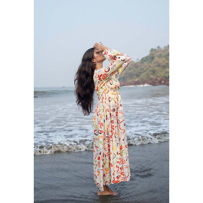 Raas Life Multi-Color Roosh Floral Printed Dress