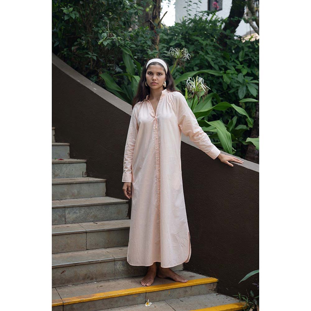 Raas Life Peach Cosy Solid Dress