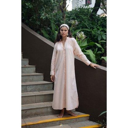 Raas Life Peach Cosy Solid Dress