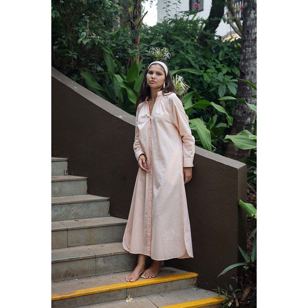 Raas Life Peach Cosy Solid Dress