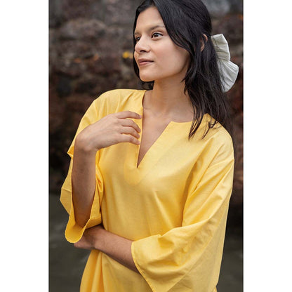 Raas Life Yellow Soriee Solid Dress