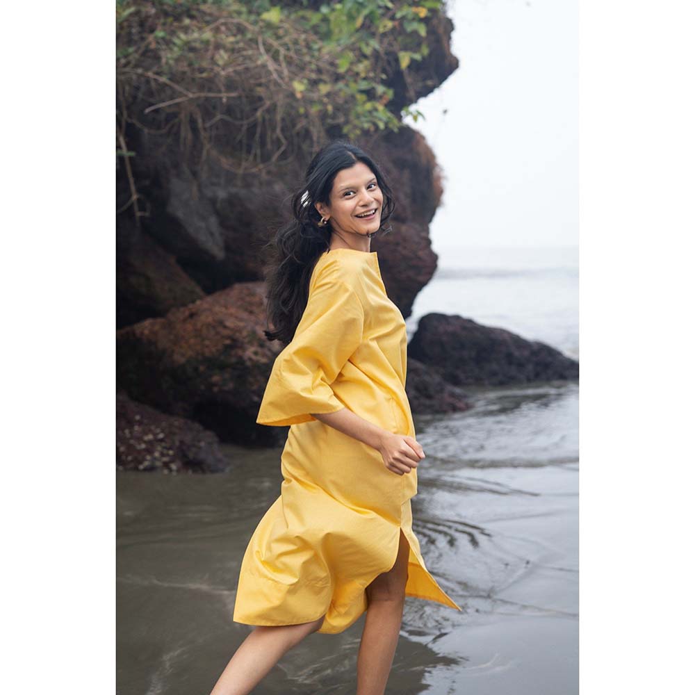 Raas Life Yellow Soriee Solid Dress