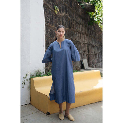 Raas Life Blue Soriee Solid Dress