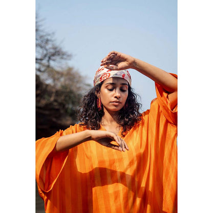 Raas Life Orange Angela Stripe Dress