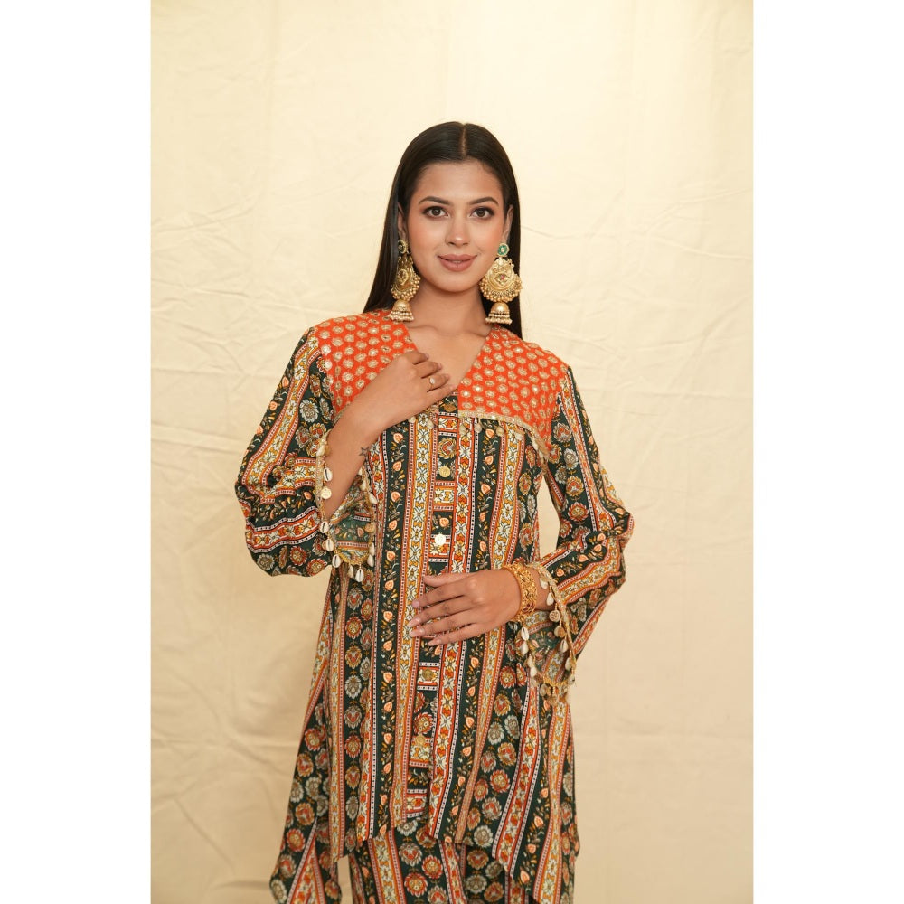 Rabnoor K Sethi Green Festive Tunic