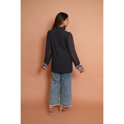 Rabnoor K Sethi Navy Blue Formal Shirt