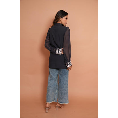 Rabnoor K Sethi Navy Blue Formal Shirt