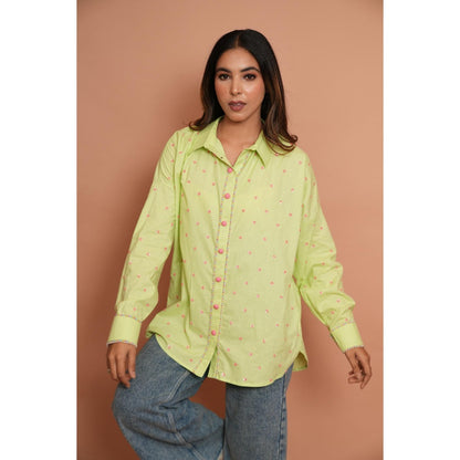 Rabnoor K Sethi Yellow Meant Formal Embroidered Shirt
