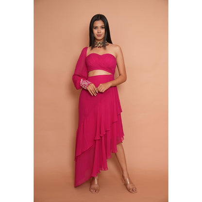 Rabnoor K Sethi Pink Cocktail Dress