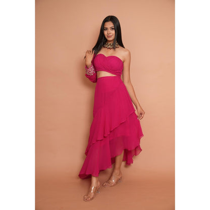 Rabnoor K Sethi Pink Cocktail Dress
