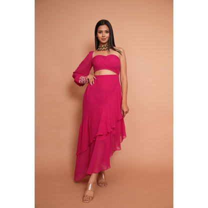 Rabnoor K Sethi Pink Cocktail Dress
