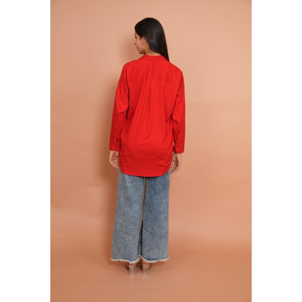 Rabnoor K Sethi Red Shirt