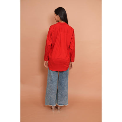 Rabnoor K Sethi Red Shirt