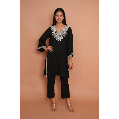 Rabnoor K Sethi Black Kurta with Pant (Set of 2)