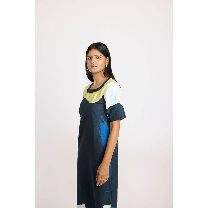 RadhaRaman Neon Blush Slit Dress