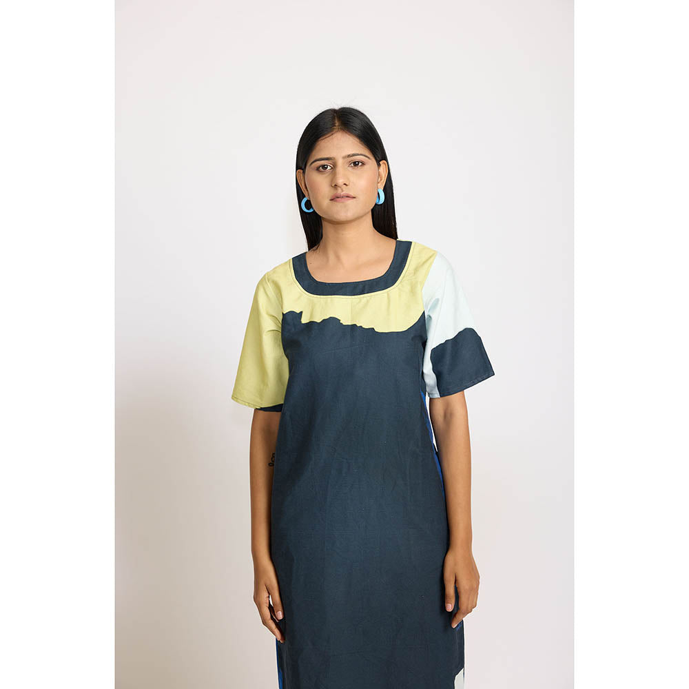 RadhaRaman Neon Blush Slit Dress