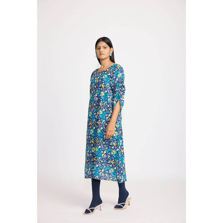 RadhaRaman Gardenia Blue Midi Dress