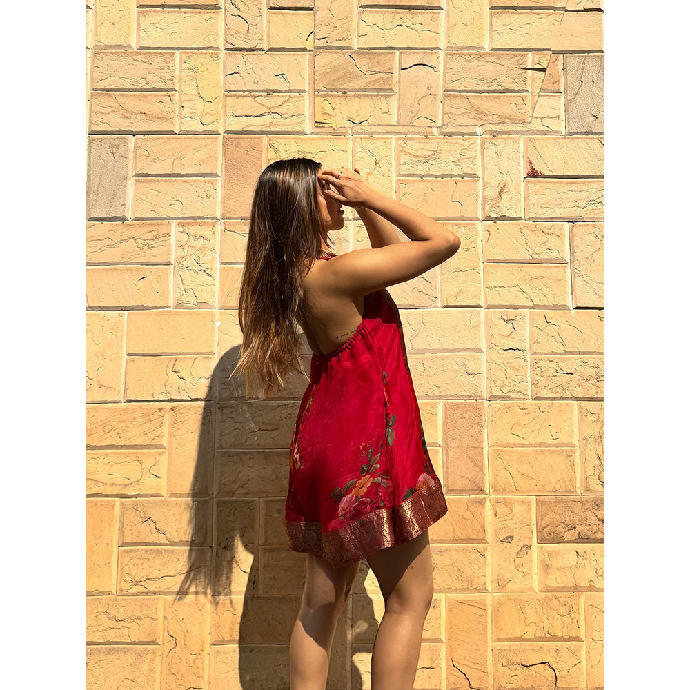 RAISHAA Red Briar Rose Mini Dress