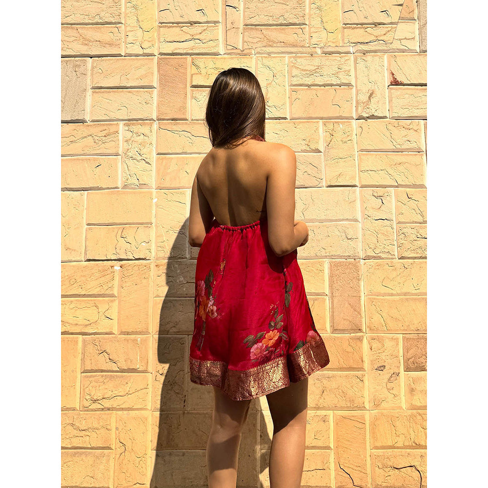 RAISHAA Red Briar Rose Mini Dress