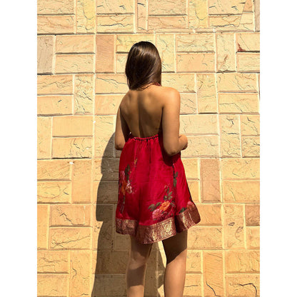 RAISHAA Red Briar Rose Mini Dress