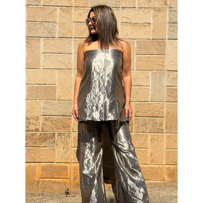 RAISHAA Grey Serena Cocktail Co-Ord (Set of 2)