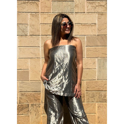 RAISHAA Grey Serena Cocktail Co-Ord (Set of 2)