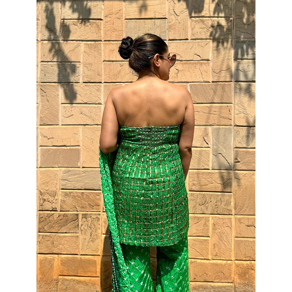 RAISHAA Green Jade Festive Co-Ord (Set of 3)