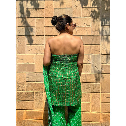 RAISHAA Green Jade Festive Co-Ord (Set of 3)