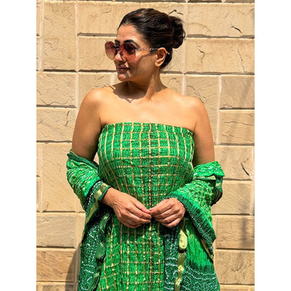 RAISHAA Green Jade Festive Co-Ord (Set of 3)