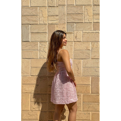 RAISHAA Pink Flower Child Mini Cocktail Dress