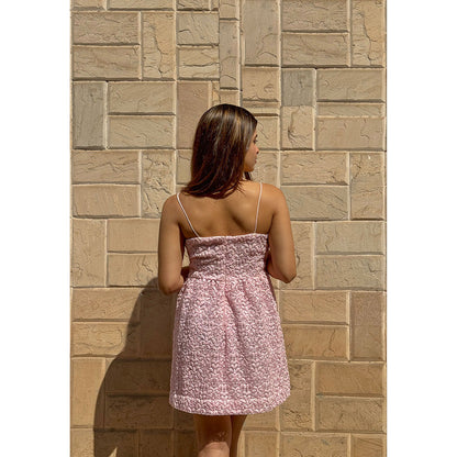 RAISHAA Pink Flower Child Mini Cocktail Dress