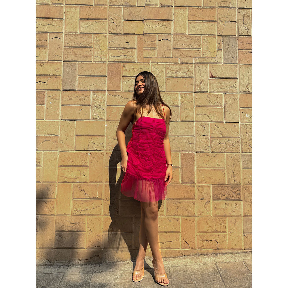 RAISHAA Pink Mini Cocktail Dress