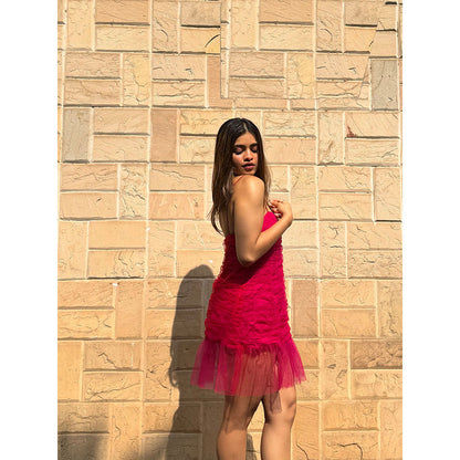 RAISHAA Pink Mini Cocktail Dress