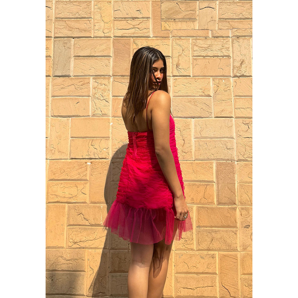 RAISHAA Pink Mini Cocktail Dress