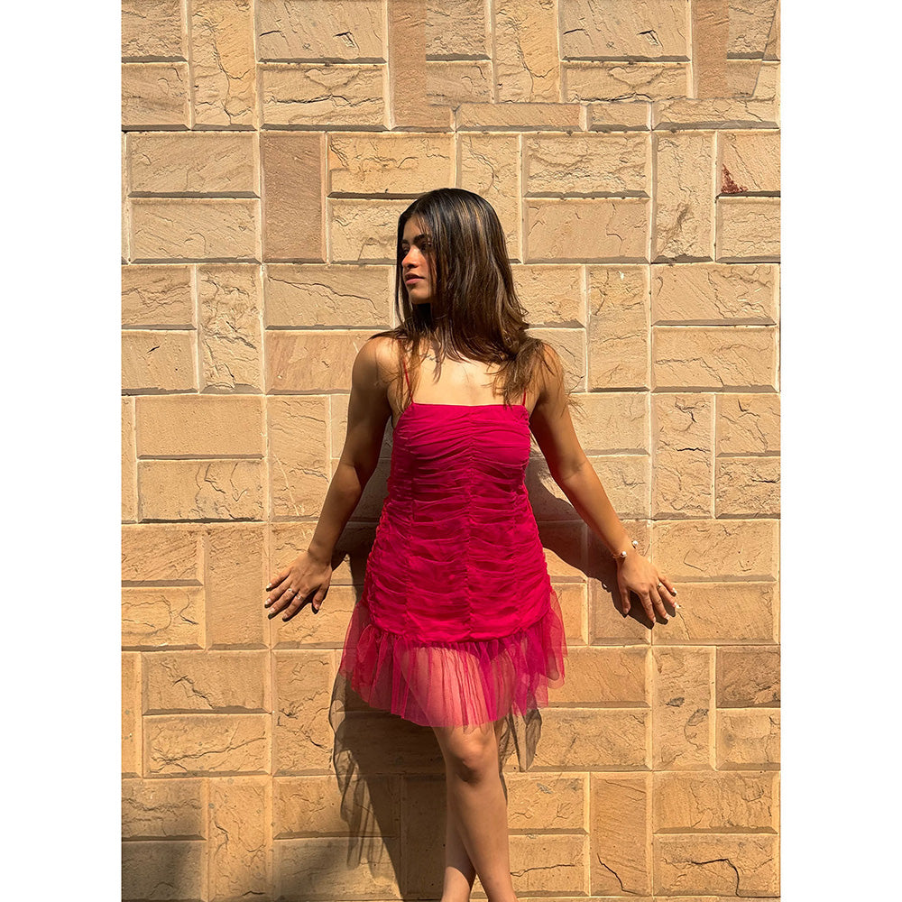 RAISHAA Pink Mini Cocktail Dress