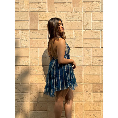RAISHAA Blue Pixie Mini Cocktail Dress