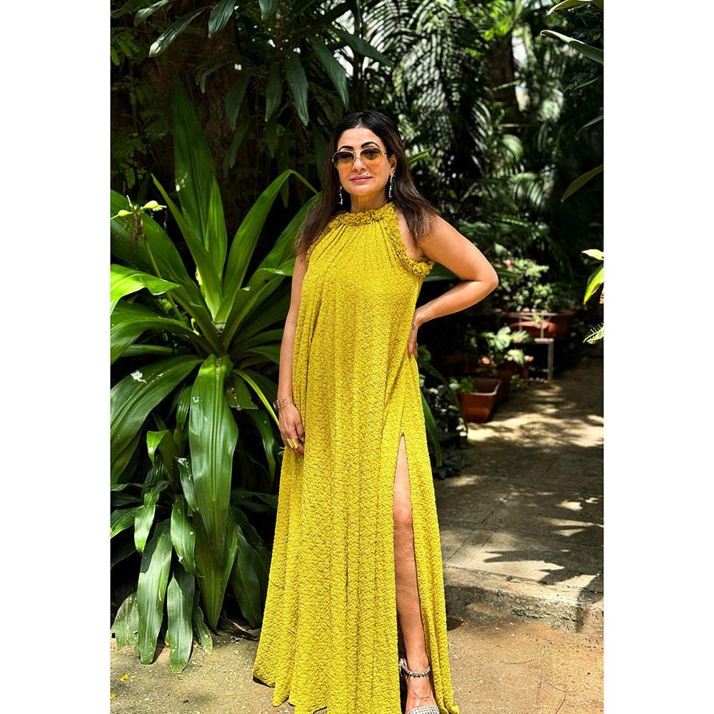 RAISHAA Yellow Heidi Cocktail Maxi Dress