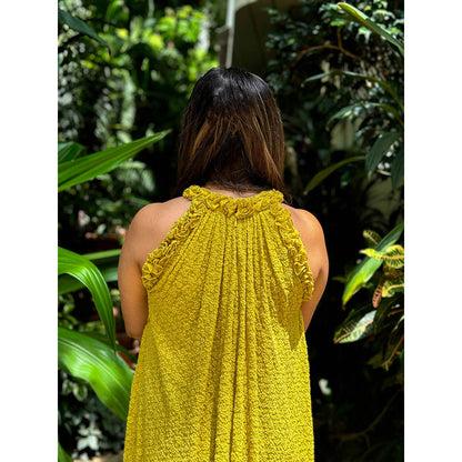 RAISHAA Yellow Heidi Cocktail Maxi Dress