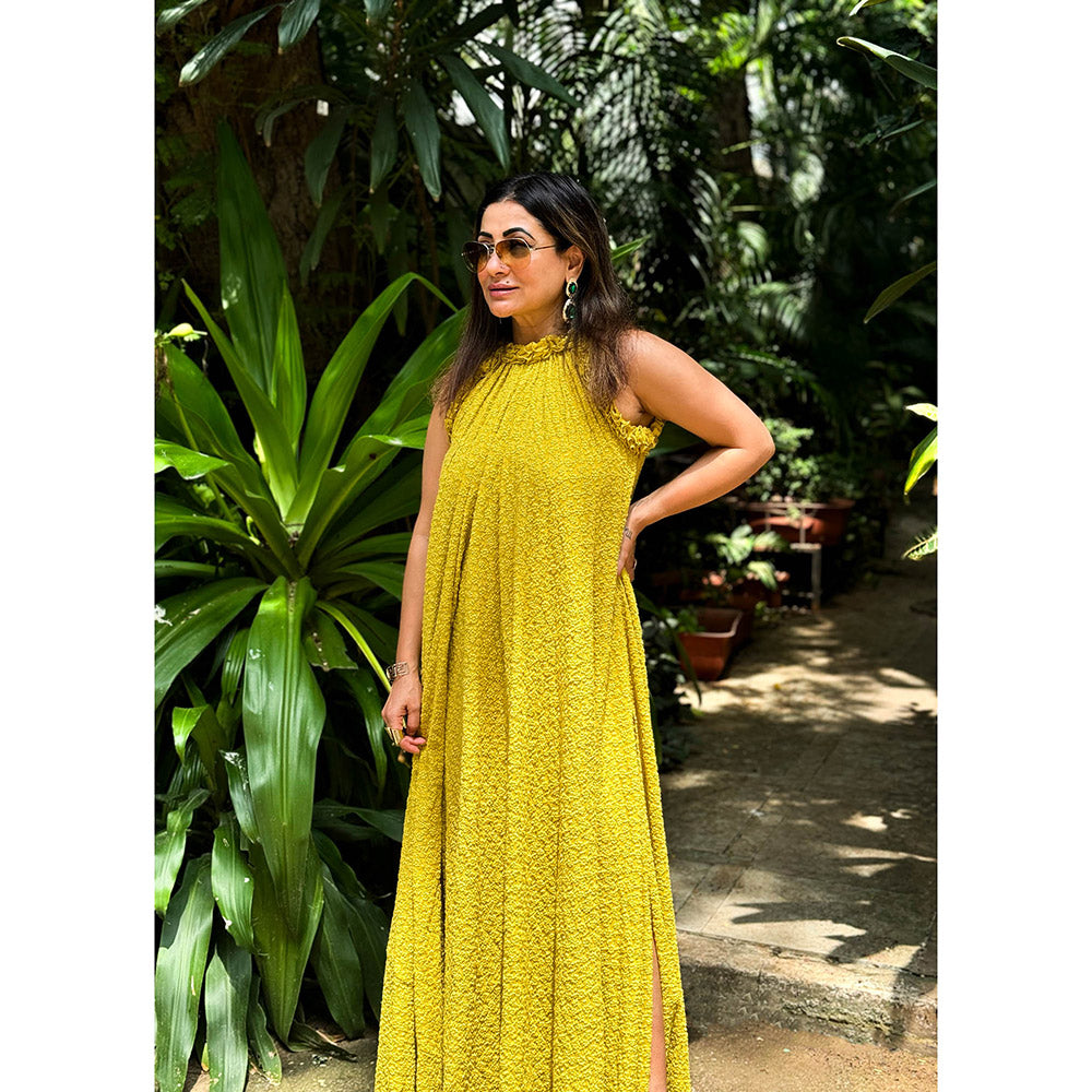 RAISHAA Yellow Heidi Cocktail Maxi Dress