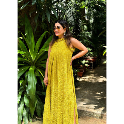 RAISHAA Yellow Heidi Cocktail Maxi Dress